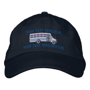 Personalised Driver Mini Bus Shuttle Embroidery Embroidered Hat