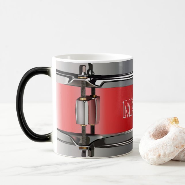 Personalised Drum Morphing Mug (With Donut)