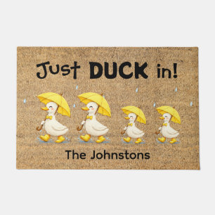 Personalised Duck Family Doormat