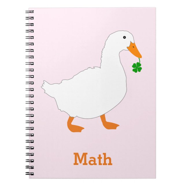 Personalised Duck Pattern Notebook (Front)