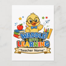 Personalised Duck Teacher Sticker | Waddle Into Le