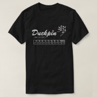 Personalised Duckpin Line Scores Black T-Shirt