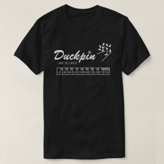 Personalised Duckpin Line Scores Black T-Shirt