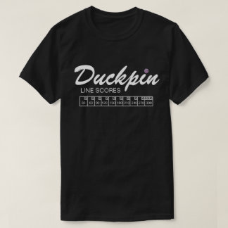 Personalised Duckpin Line Scores Black T-Shirt