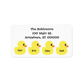 Personalised "Ducks" Address Labels