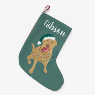 Personalised Dudley Labrador Christmas Small Christmas Stocking