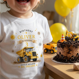 Personalised Dump Truck Birthday  Toddler T-Shirt