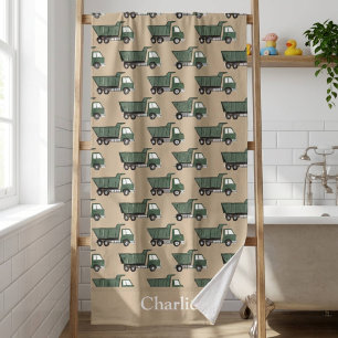 Personalised Dump Truck Kids Beach Towel