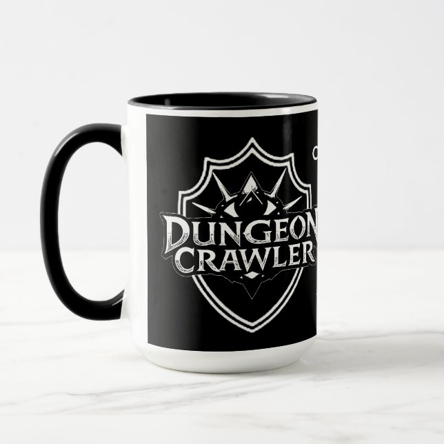 Personalised Dungeon Crawler Black Mug (Left)