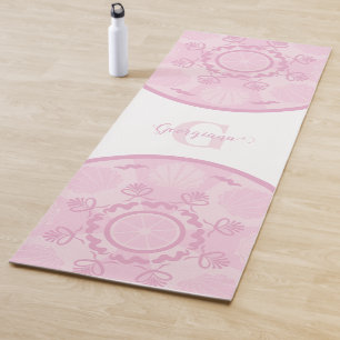 Personalised Dusky Rose Grand Millennial Mandala Yoga Mat