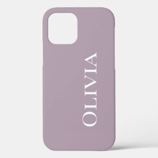 Personalised Dust Lavender Modern Typography iPhone 12 Pro Case