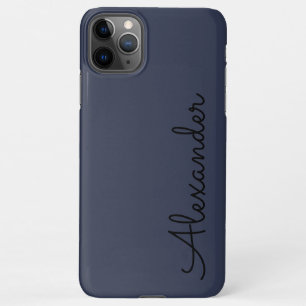 Personalised Dusty Blue Handwritten Name BUDGET iPhone 11Pro Max Case