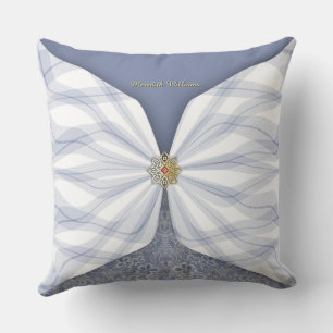 Personalised Dusty Blue Textile Illusion Cushion