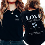 Personalised Dusty Blue Wildflower Bridal Shower T-Shirt<br><div class="desc">Get ready to celebrate in style with our Personalised Dusty Blue Wildflower Bridal Shower T-Shirt! Created for her special day, these tees feature a stunning vintage botanical design with delicate wildflowers in a beautiful dusty blue hue. Ideal for a spring or summer wedding, these shirts add a touch of whimsical...</div>