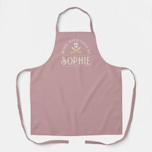 Personalised Dusty Pink All-Over Print Apron