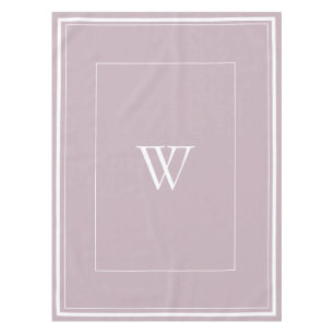 Personalised dusty pink initial tablecloth