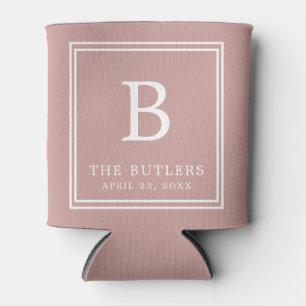 Personalised Dusty Rose/Blush Wedding Can Cooler