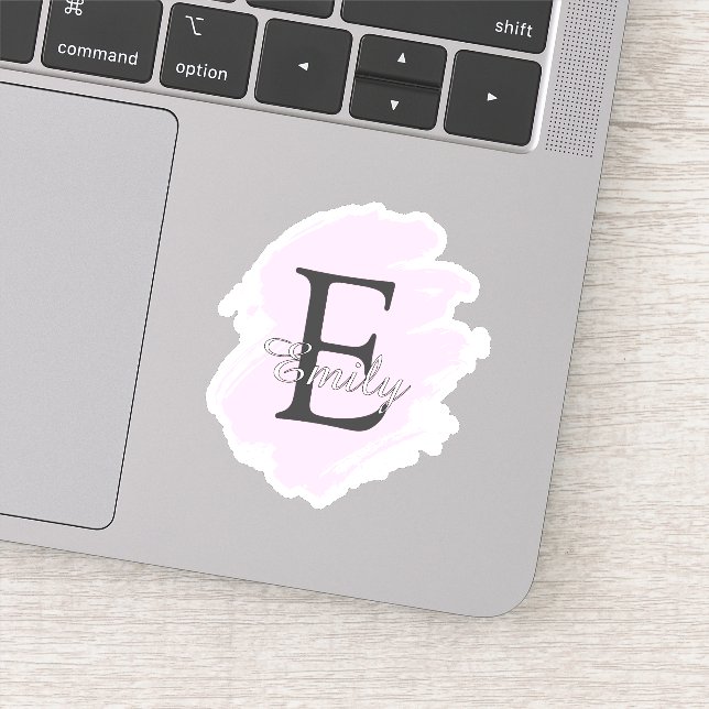 Personalised Dusty Rose Monogrammed Stickers (Detail)
