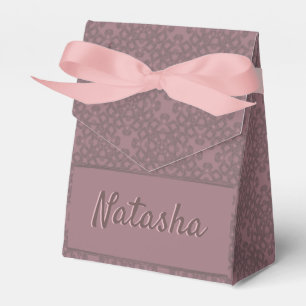 Personalised Dusty Rose Pattern Favour Box