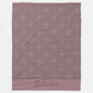 Personalised Dusty Rose Pattern Fleece Blanket