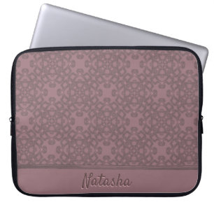 Personalised Dusty Rose Pattern Laptop Sleeve