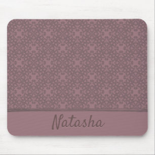 Personalised Dusty Rose Pattern Mouse Pad