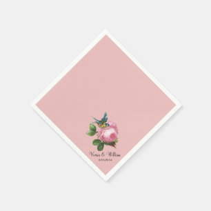 Personalised Dusty Rose Wedding Napkins