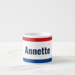 Personalised Dutch Flag Espresso Cup<br><div class="desc">Small cup,  big impact. This espresso cup features the Dutch flag with your custom name right in the centre—compact and personal.</div>