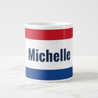 Personalised Dutch Flag Large Coffee Mug