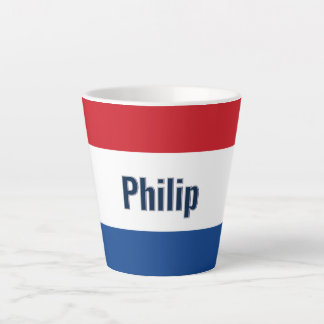 Personalised Dutch Flag Latte Mug