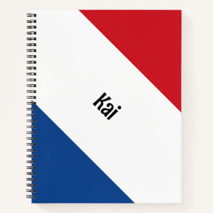 Personalised Dutch Flag Notebook