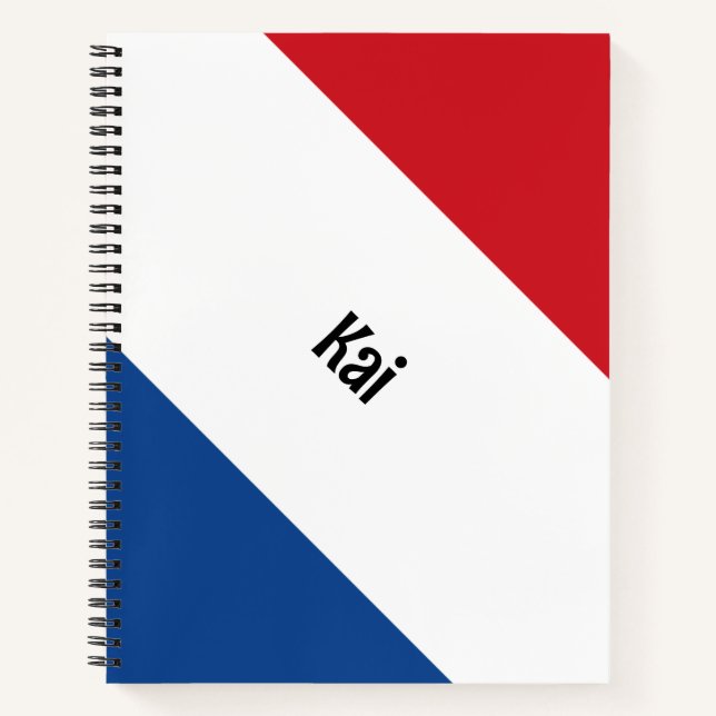 Personalised Dutch Flag Notebook (Front)