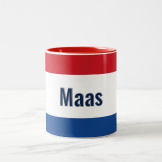 Personalised Dutch Flag Two-Tone Coffee Mug