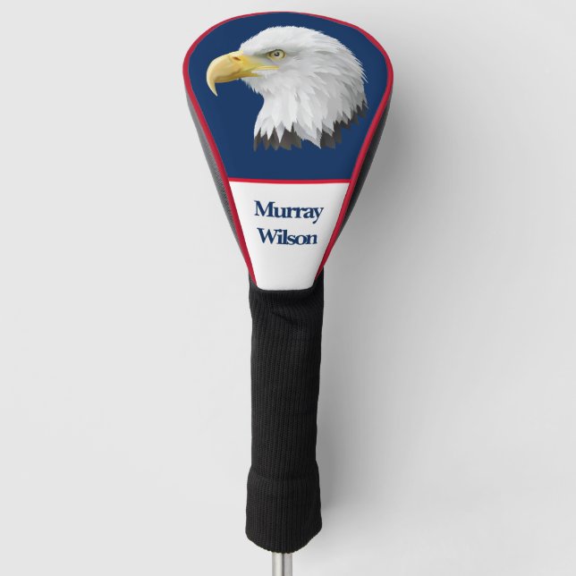 Personalised Eagle Golf Head Cover (Front)