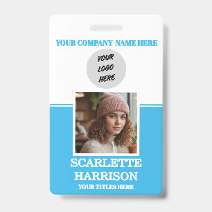 Personalised Easily professional employee photo ID Badge