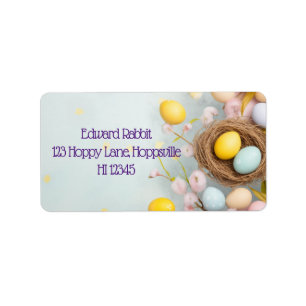 Personalised Easter Basket with Eggs  Label