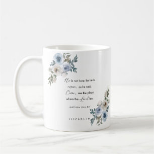 Personalised Easter Bible Verse Matthew 28:6 Coffee Mug