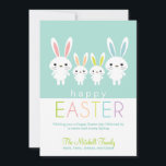 Personalised Easter Bunnies Greeting Card<br><div class="desc">Send out your Easter wishes in a fun and colourful way with this charming Easter Bunnies greeting card from Berry Berry Sweet. Matching Easter invitation available:</div>