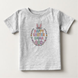 Personalised Easter Bunny Kids Shirt – Custom Name