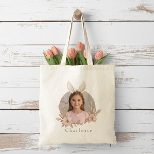Personalised Easter Bunny Photo Tote Bag