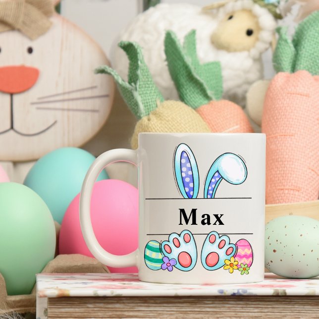 Personalised Easter Bunny Rabbit Boys Coffee Mug (Creator Uploaded)