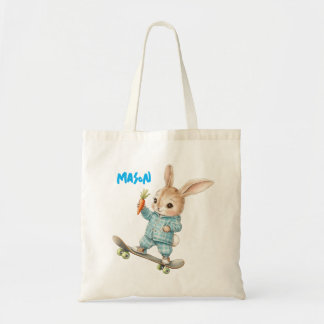 Personalised Easter Bunny Skateboard Tote Bag