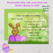 Personalised Easter Bunny to Kids Cute Fun Big