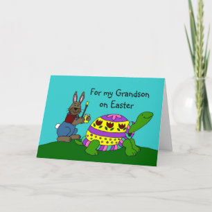 Personalised Easter card with a turtle