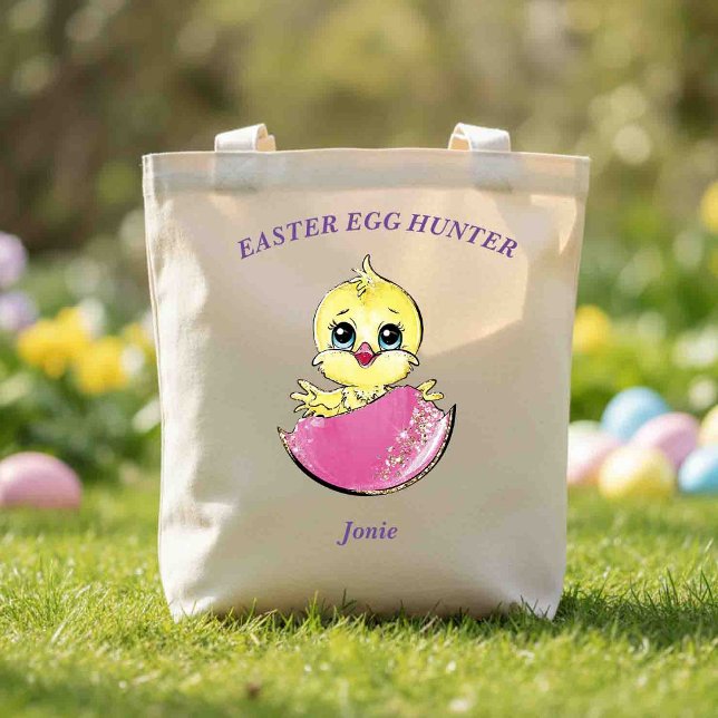 Personalised Easter Chick Egg Hunt Chick Tote Bag (Creator Uploaded)