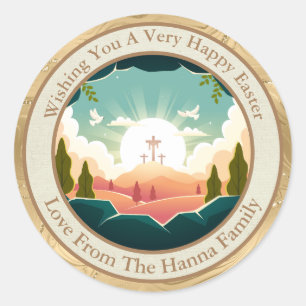 Personalised Easter Church and Sunday School Classic Round Sticker