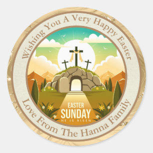 Personalised Easter Church and Sunday School Classic Round Sticker
