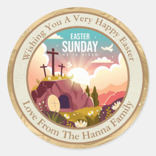 Personalised Easter   Church and Sunday School Classic Round Sticker