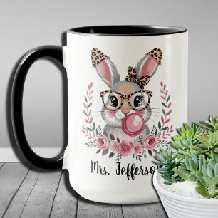 Personalised Easter Easter Bunny Pink Bubblegum Mug