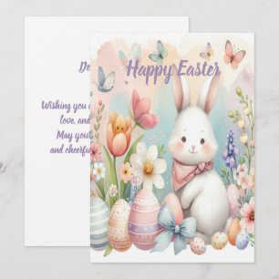 Personalised Easter Greeting Card Watercolor 